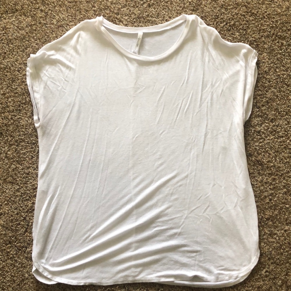white oversized top